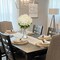 Artificial Hydrangea Flowers in Glass Vase with Faux Water, 13.8" Fake Cream Hydrangeas Arrangement Centerpiece for Home Café Kitchen Bathroom Decoration